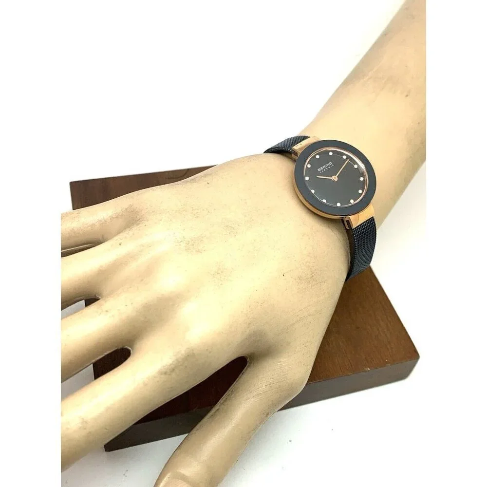 Bering Women's Watch 11429-367 Quartz Rose Gold Blue Mother of Pearl Cer…